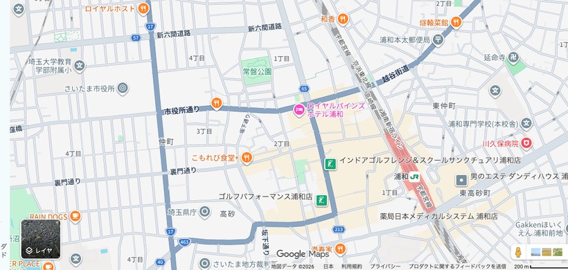 Googleマップ埋め込み予定地（デモ画像）